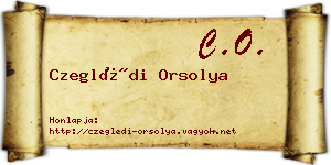Czeglédi Orsolya névjegykártya